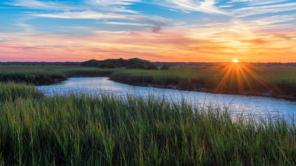 The sun sets over a marshy branch of the Matanzas River in St. Augustine. (iStock image)