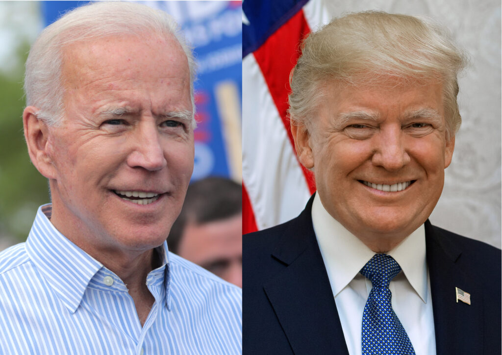 Joe Biden and Donald Trump (Gage Skidmore/:DKR Chicago 101/Shealah Craighead/krassotkin, CC BY-SA 2.0, via Wikimedia Commons)