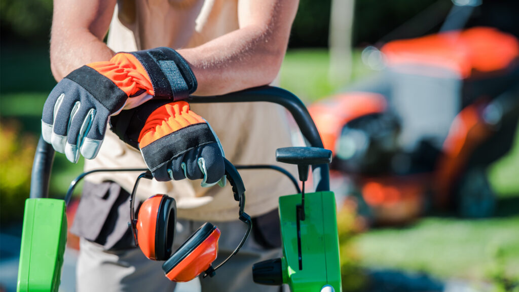 Gas-powered outdoor equipment releases emissions that pose health risks and contribute to climate change, while also having health impacts such as on the hearing of workers. (iStock image)