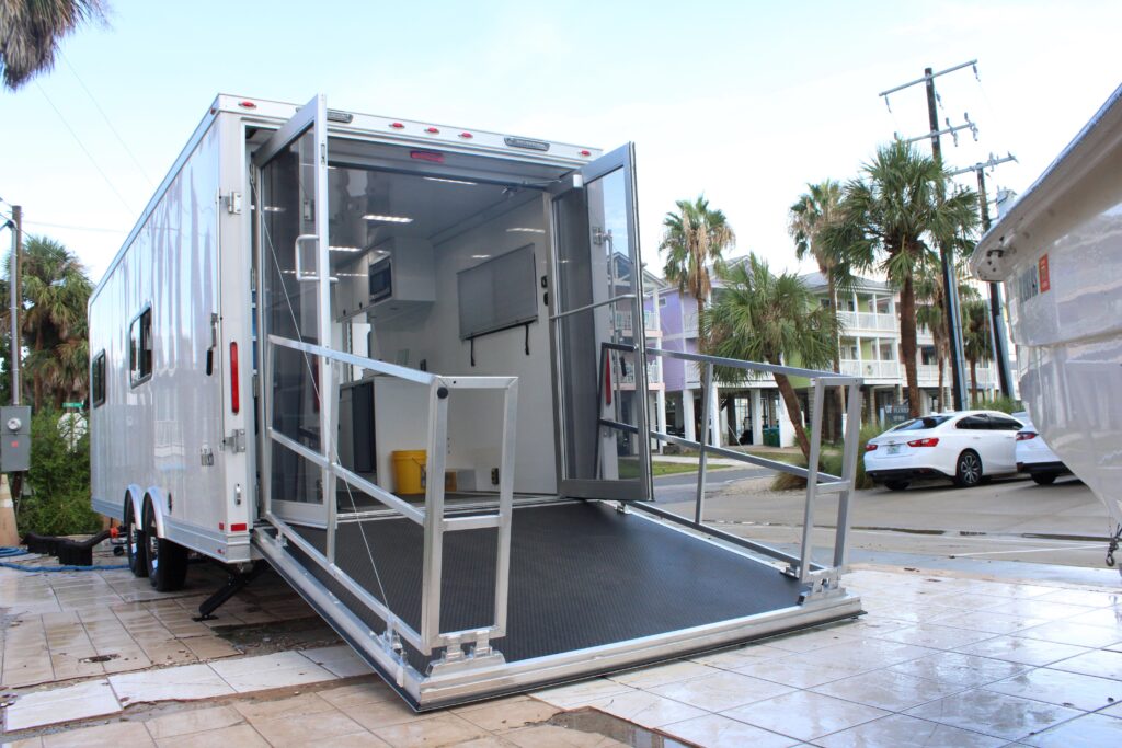 Nature Coast Biological Station scientists now conduct research inside the mobile lab. (Suzette Cook, UF/IFAS)