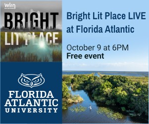 A panel discussion on Everglades Restoration is being held at FAU’s University Theatre. (FAU graphic)