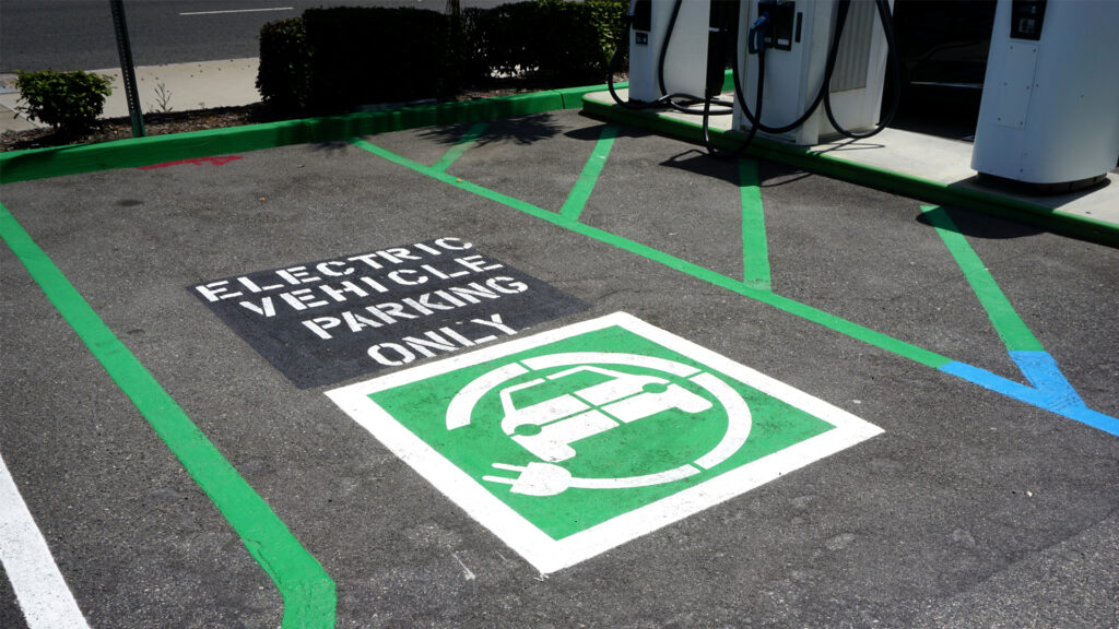 A parking space for electric vehicle charging (iStock image)