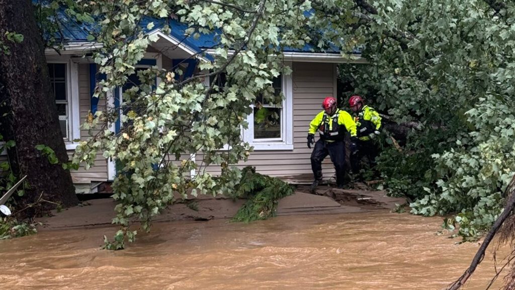 Federal Emergency Management Agency search and rescue operations are conducted in Polk County, North Carolina, after Hurricane Helene. (FEMA photo, via Defense Visual Information Distribution Service)