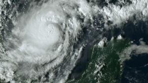 Hurricane Milton off the coast of Mexico on Oct. 6 (NOAA, Public domain, via Wikimedia Commons)