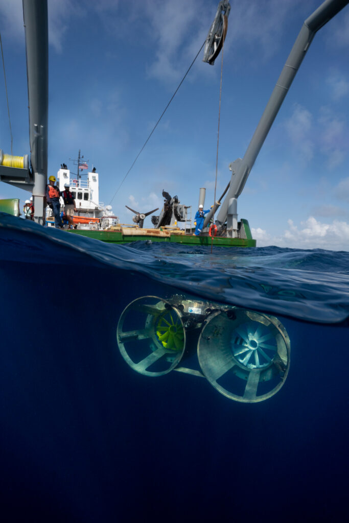 Florida Atlantic University’s Southeast National Marine Renewable Energy Center worked with OceanBased Perpetual Energy in 2020 to test turbines generating energy from the Gulf Stream. (Submitted image)