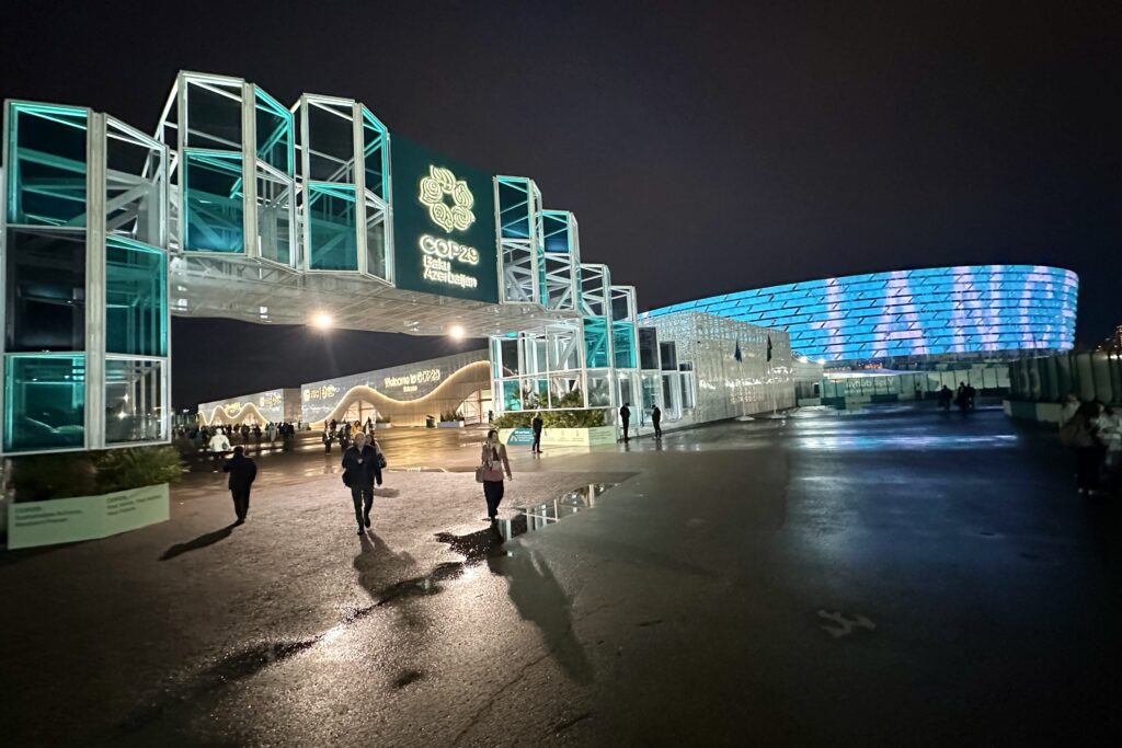 Azerbaijan should be given credit for serving as a welcoming host. They constructed a very functional temporary venue for COP29. Security seemed to be something of an area of expertise for them with a policeman never out of arm's reach everywhere at the conference and in much of the city as well. (Photo by Michal Fidler, text by John Capece)