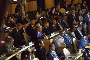 President Donald Trump attends the United Nations Climate Action Summit in 2019 in New York City. (Official White House photo by Joyce N. Boghosian)