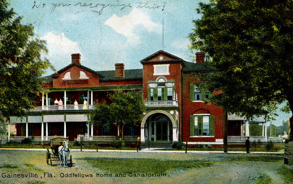 Gainesville’s Oddfellows Home and Sanatorium, circa 1908. Alachua County has had a long reputation as a safe harbor – and will be called upon as such in an era of climate change. (Postcard image courtesy State Archives of Florida)