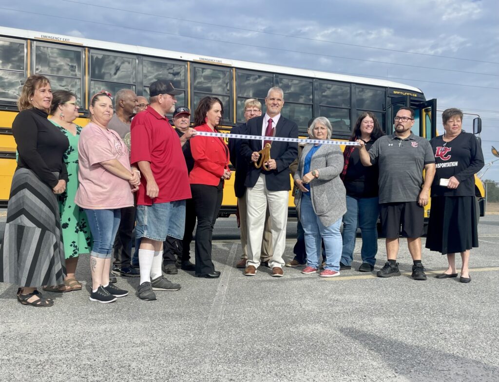 A ribbon cutting in Dixie county school district (TPIN staff)