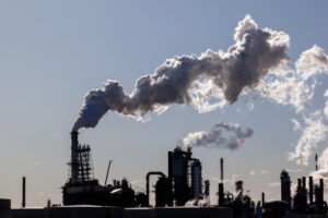 An oil refinery. Most plastic is made from fossil fuels. (iStock image)